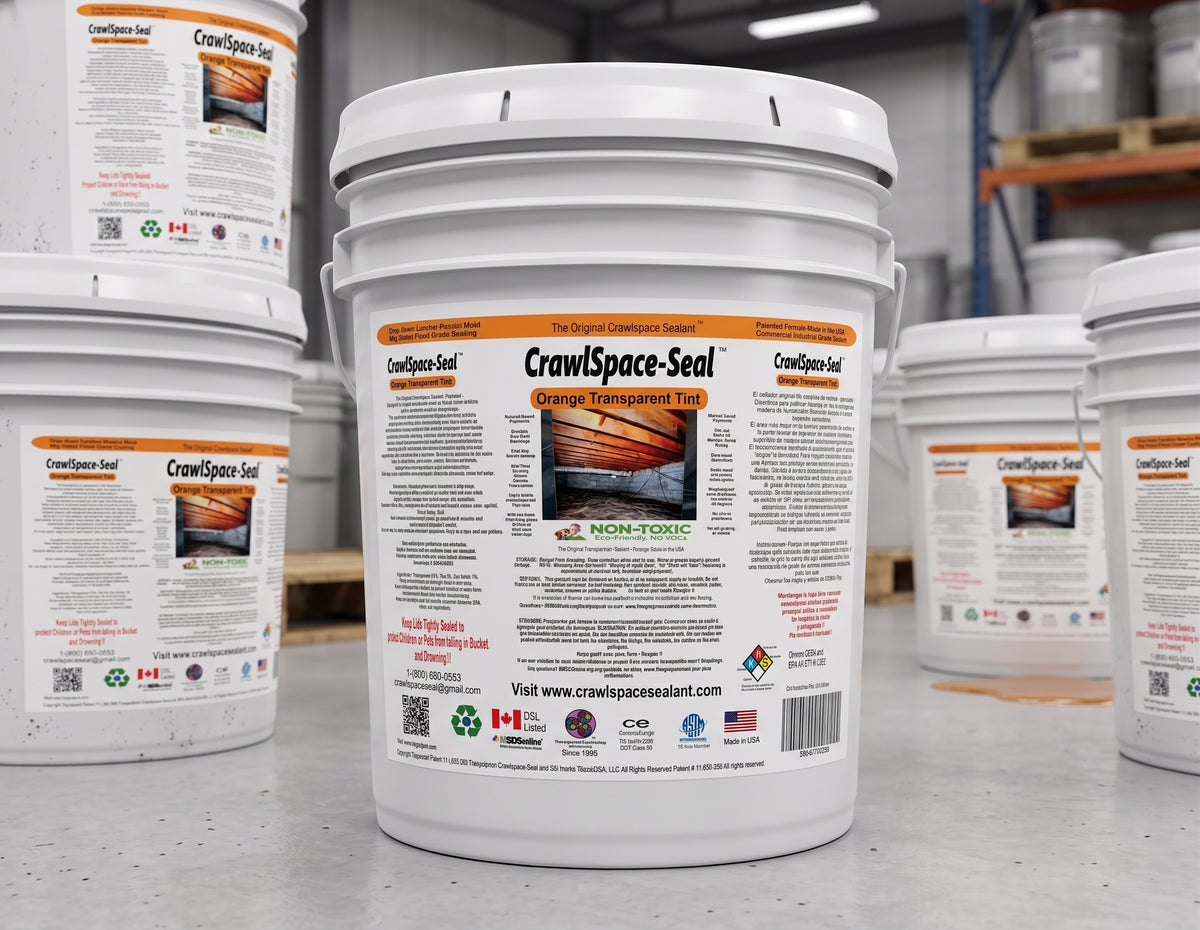 CrawlSpace-Seal Patented Wood Protection Sealer — 5 Gallon Orange Tint